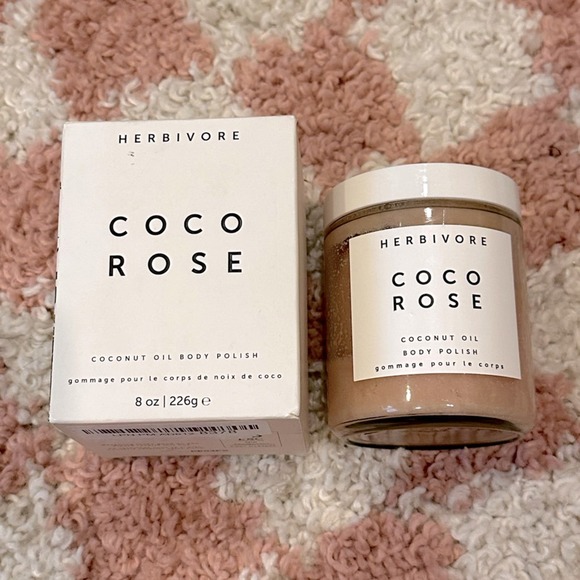 Herbivore Botanicals Other - Herbivore Botanicals Coco Rose Coconut Oil Exfoliating Body Scrub Polish 8oz